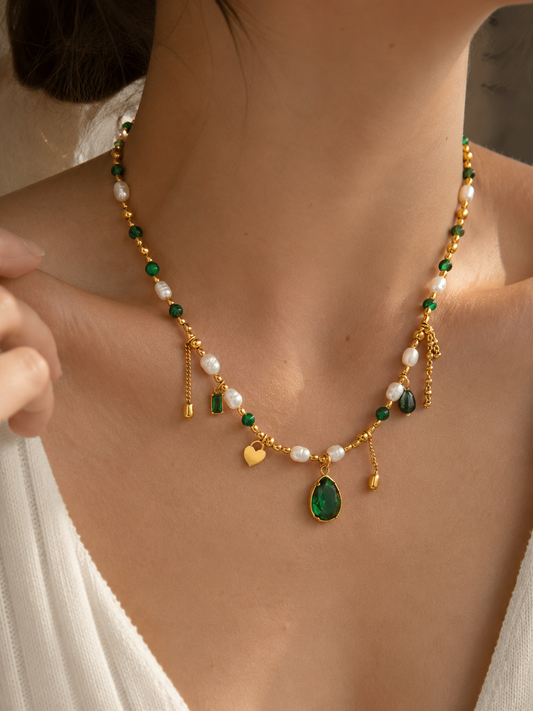 Emerald Charm Necklace