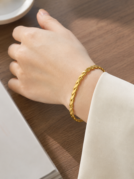 Golden Twist Bangle