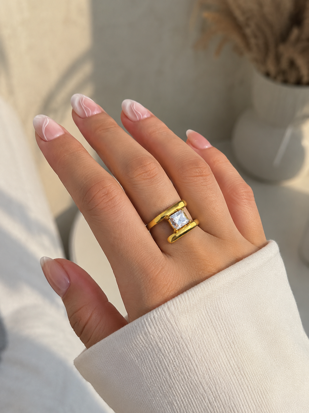 Moonbeam Crystal Ring