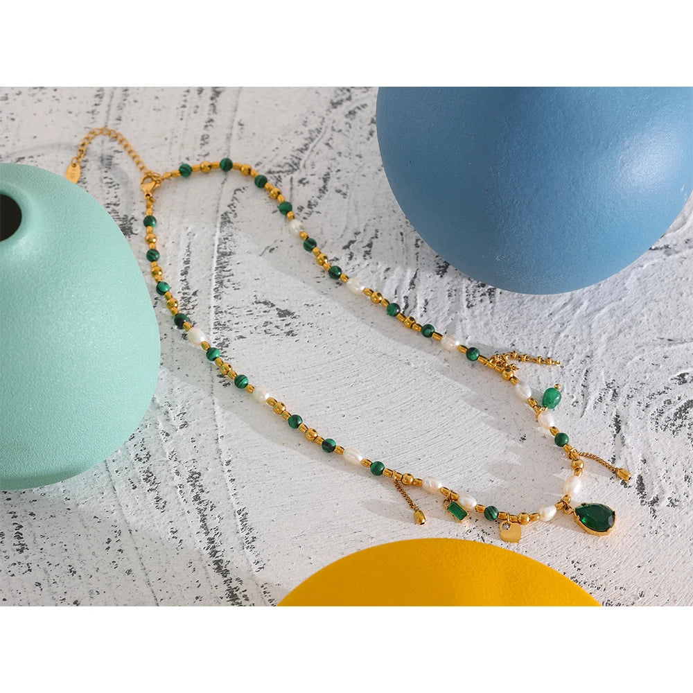 Emerald Charm Necklace