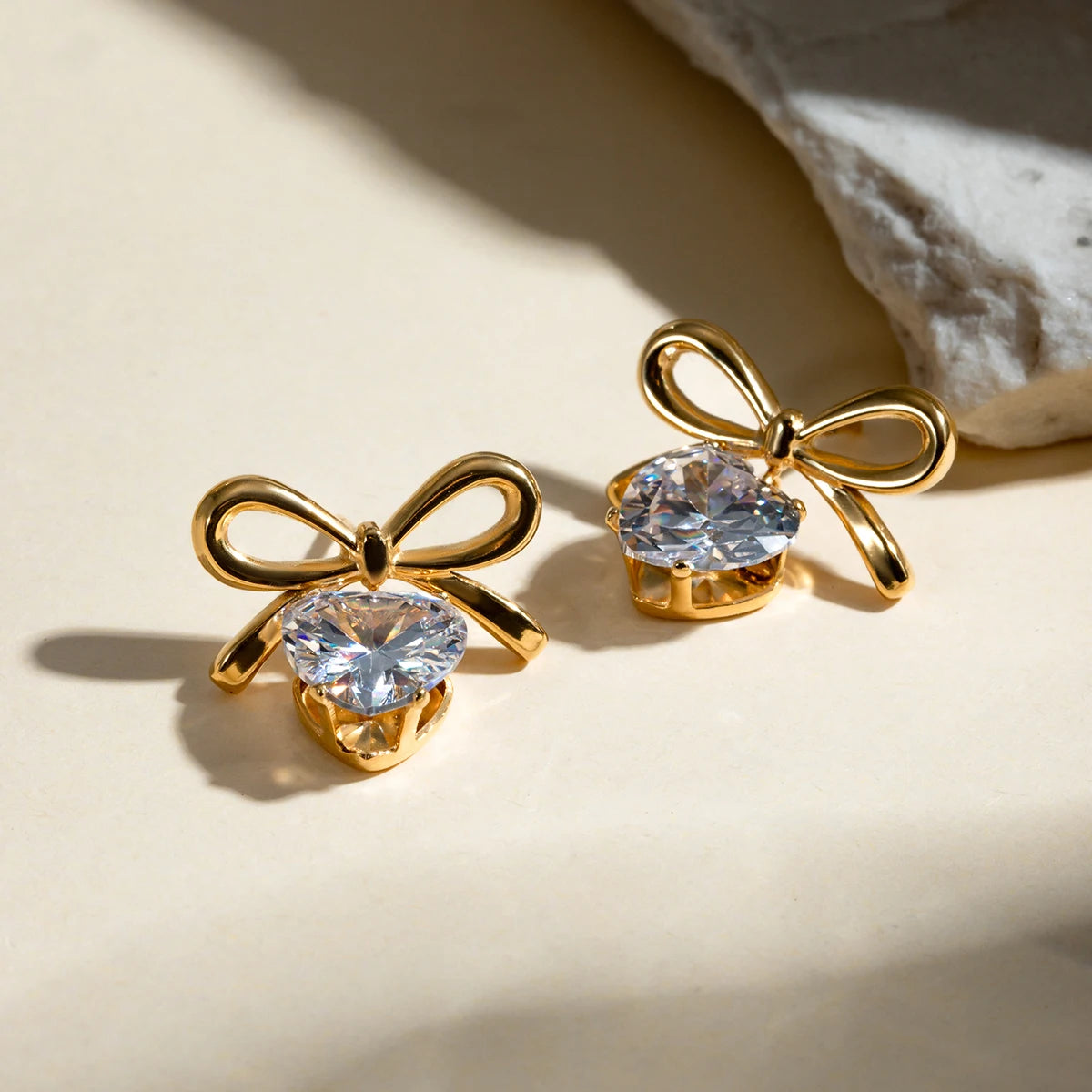 Heart Bow Earrings