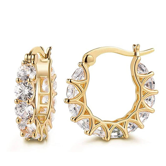 Diamond Sun Hoops