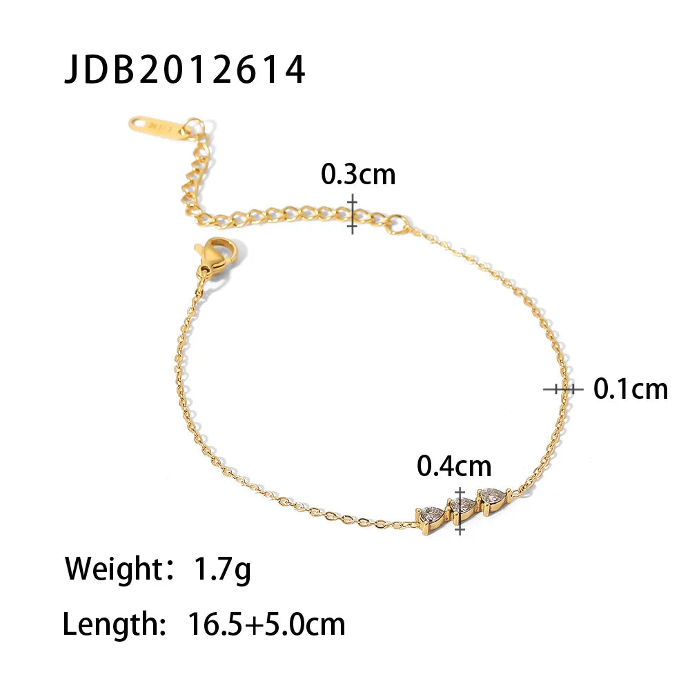 Uworld Maximalist Dipped With Cubic Zirconia Gemstones Stainless Steel Bracelet for Women Jewelry Gift bracelet Waterproof Jewel