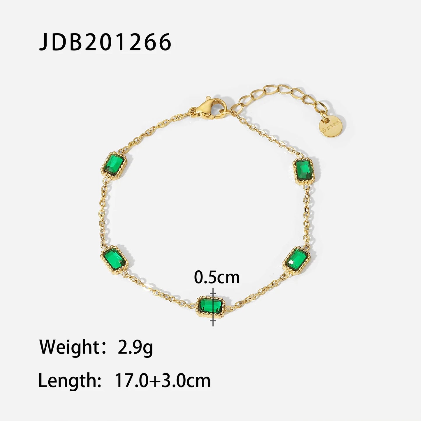 Uworld Maximalist Dipped With Cubic Zirconia Gemstones Stainless Steel Bracelet for Women Jewelry Gift bracelet Waterproof Jewel