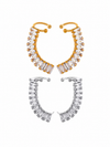 Rosy Crystal Hoops
