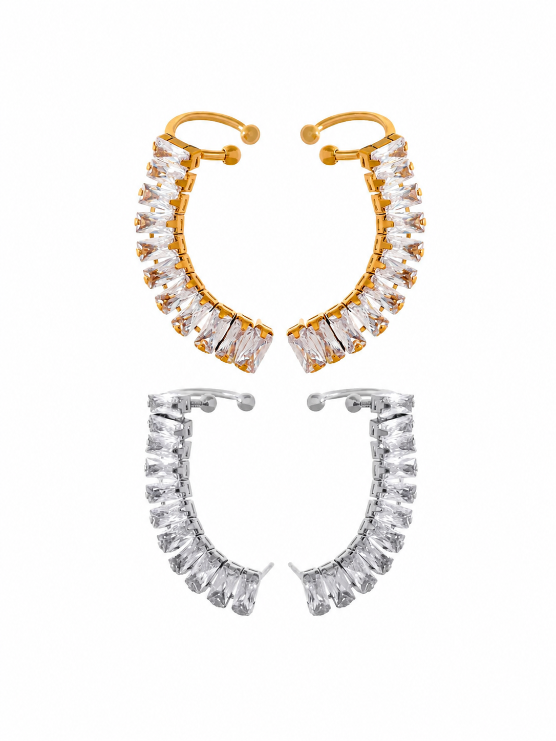Rosy Crystal Hoops