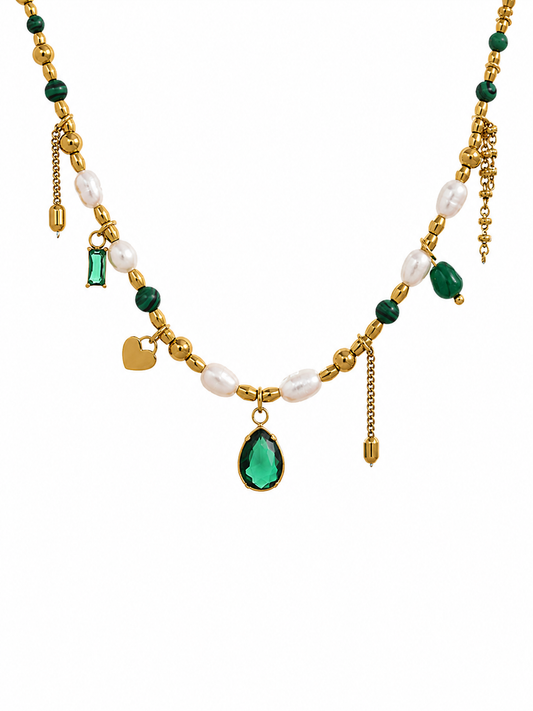 Emerald Charm Necklace