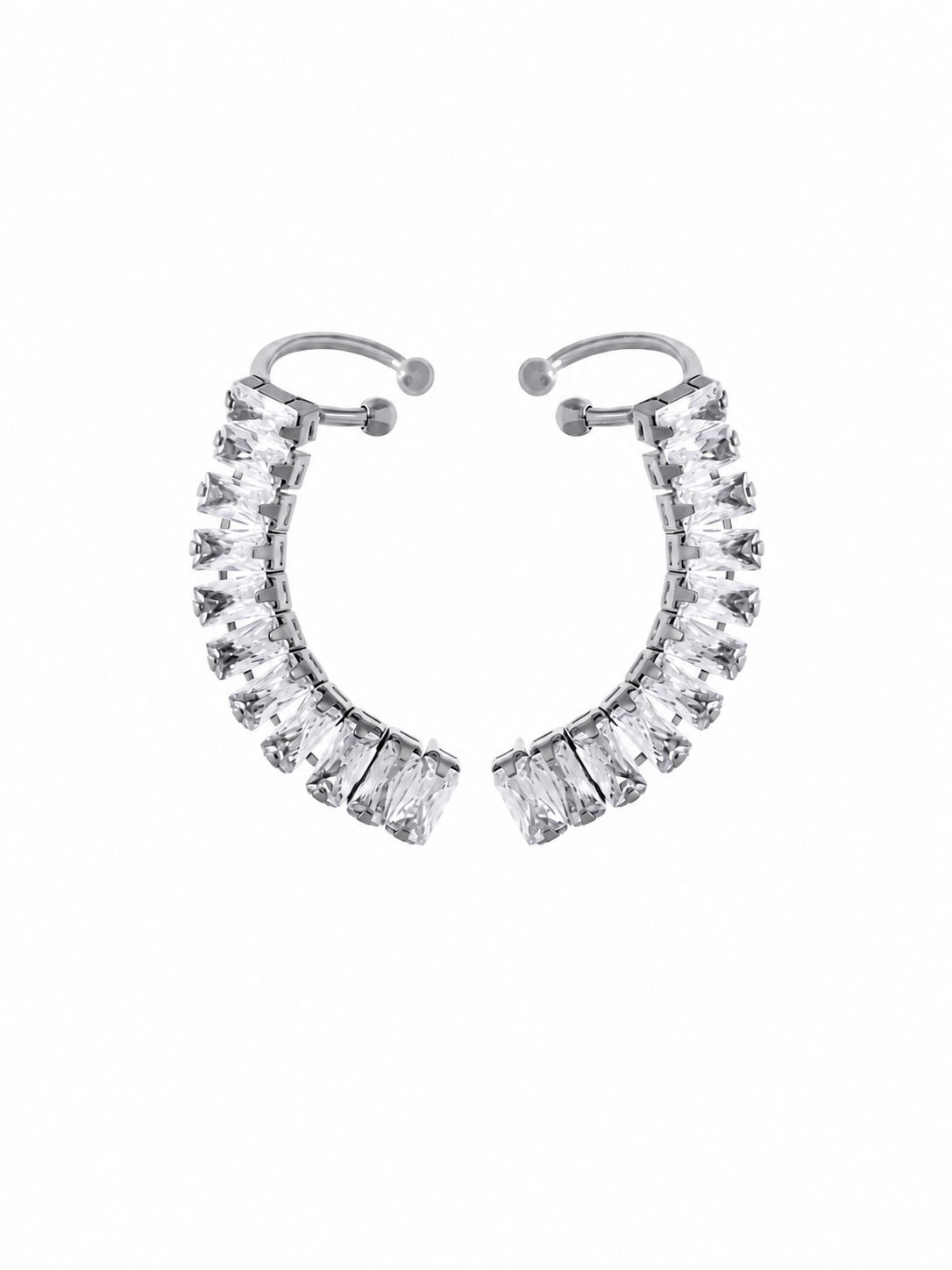 Rosy Crystal Hoops