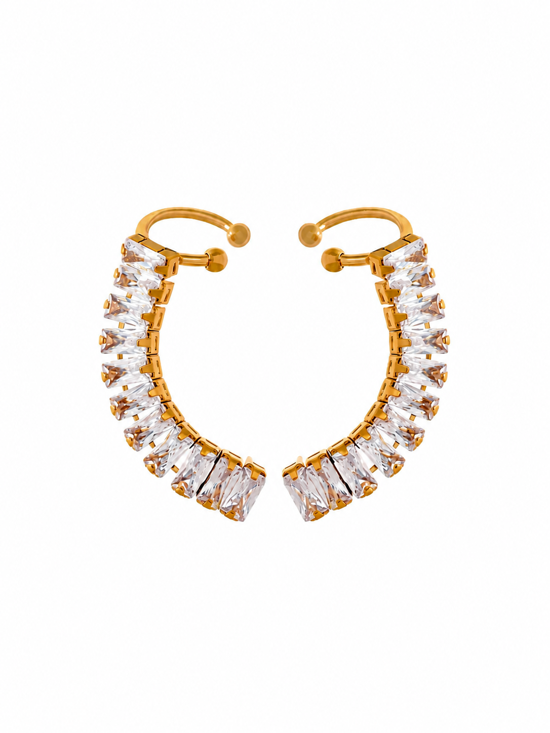 Rosy Crystal Hoops