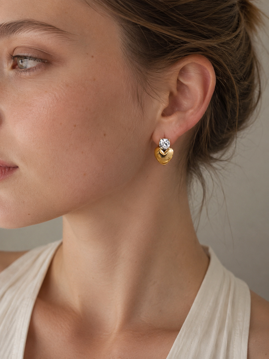 Loma Heart Studs
