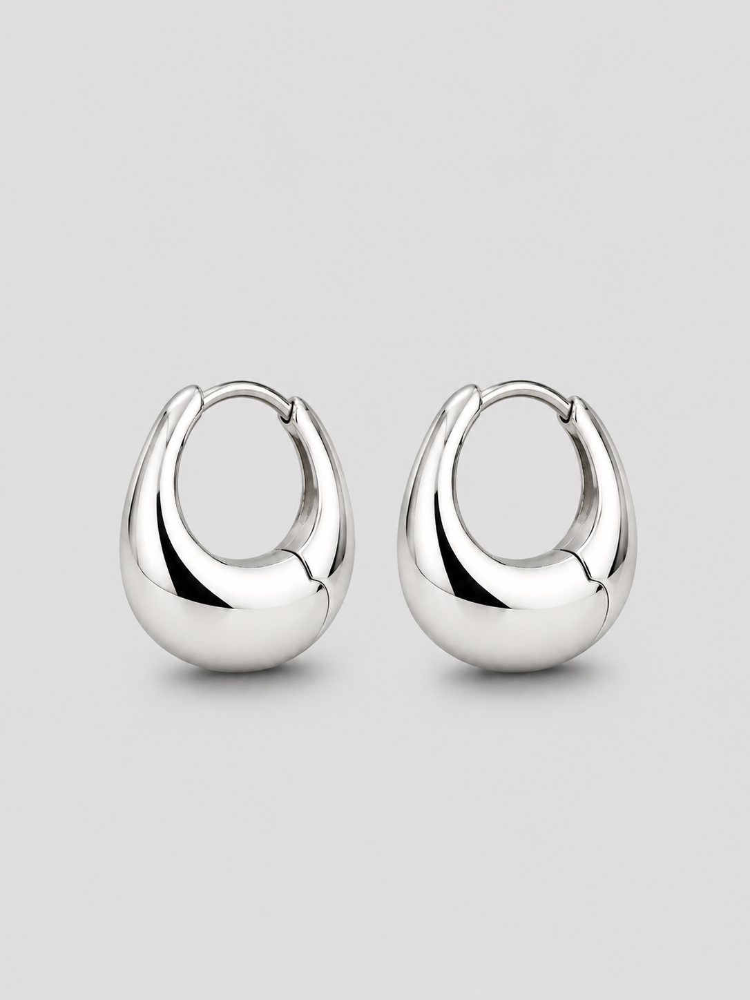 Silver Bubble Hoops