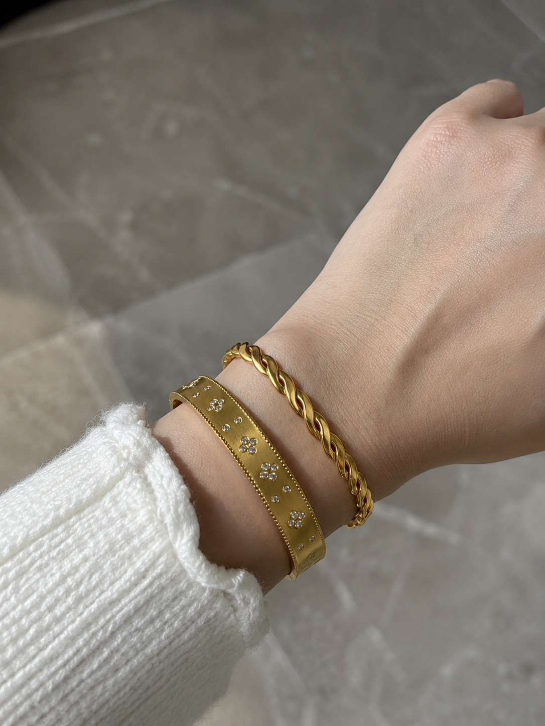 Golden Twist Bangle