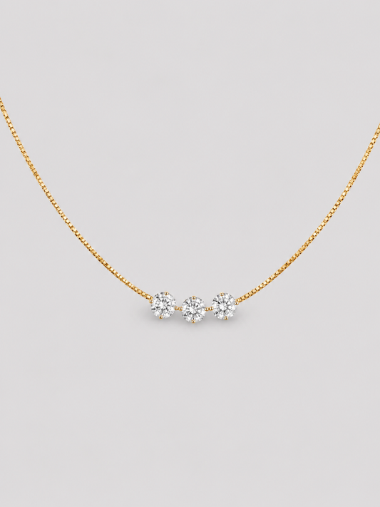 Triple Diamond Necklace