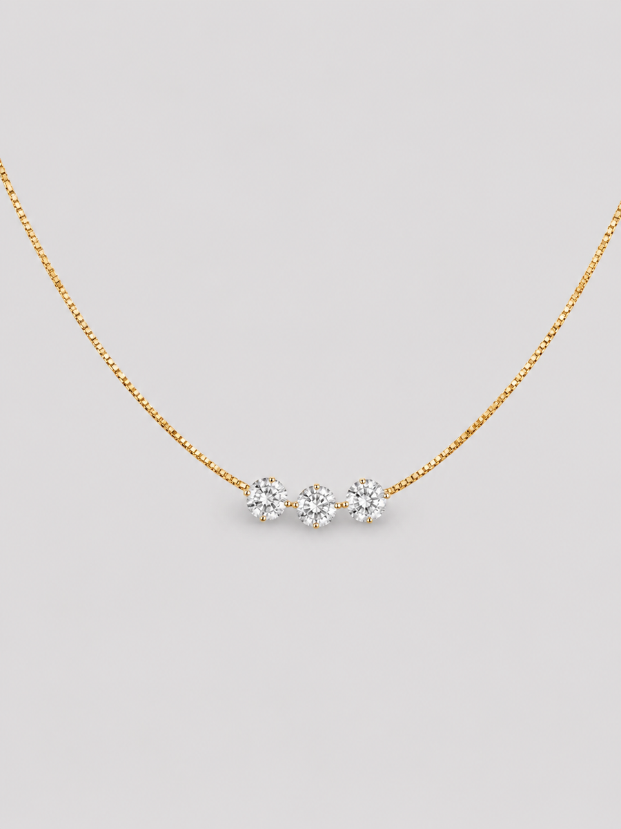 Triple Diamond Necklace