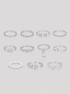 Silver Minimal Ring Set
