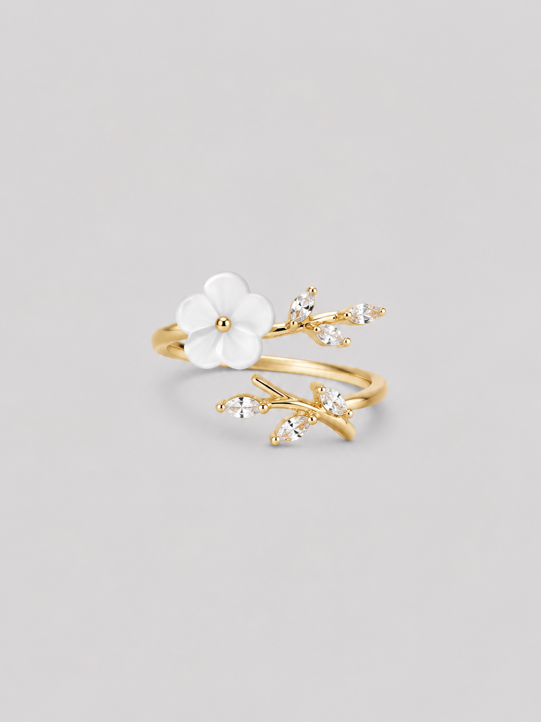 Floral Open Ring