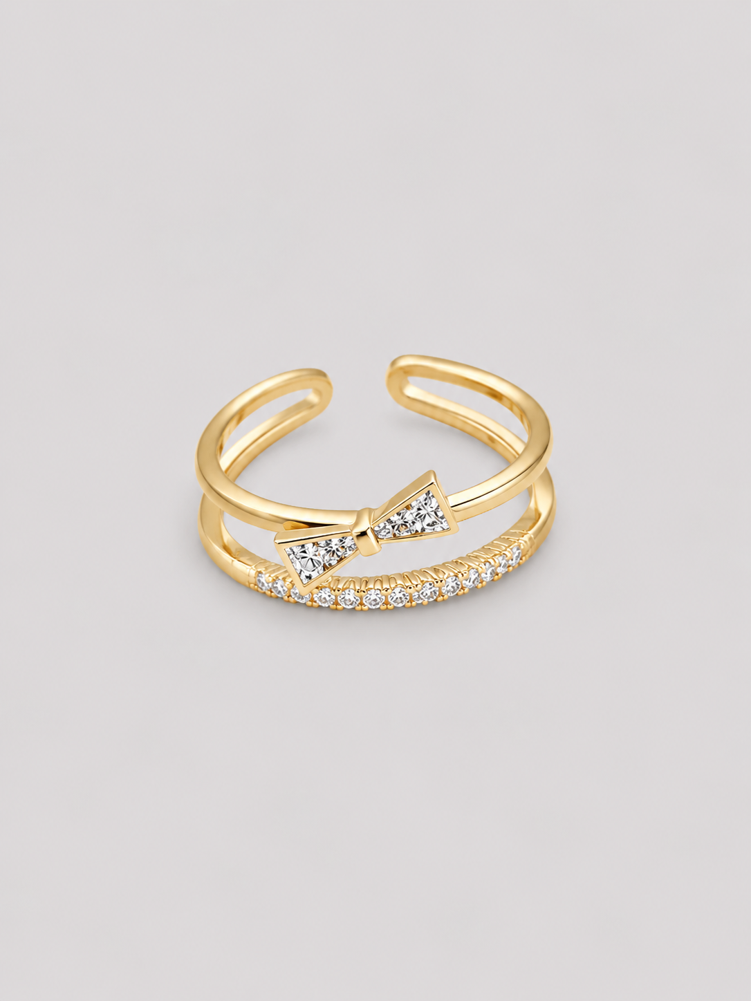 Bow Crystal Ring