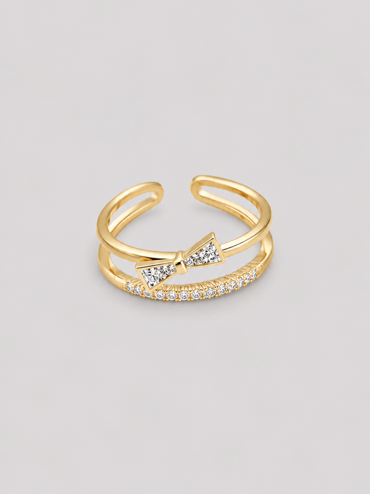 Bow Crystal Ring