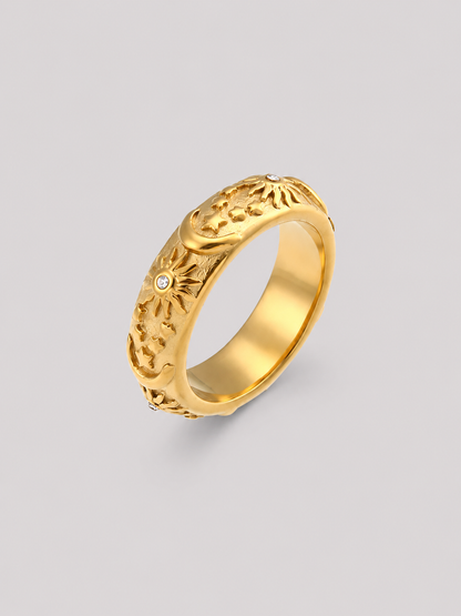 Sunburst Gold Ring