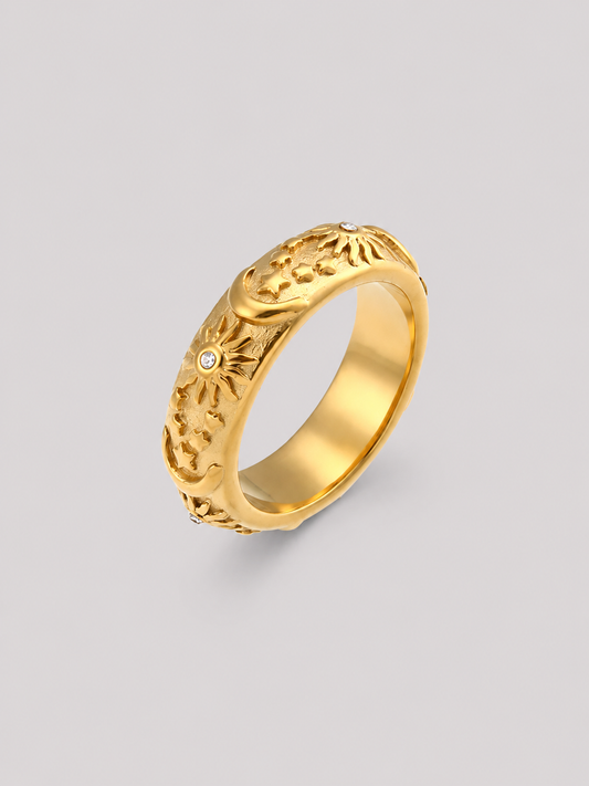 Sunburst Gold Ring