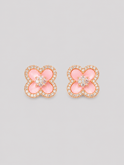 Blush Flower Studs
