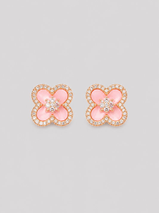 Blush Flower Studs