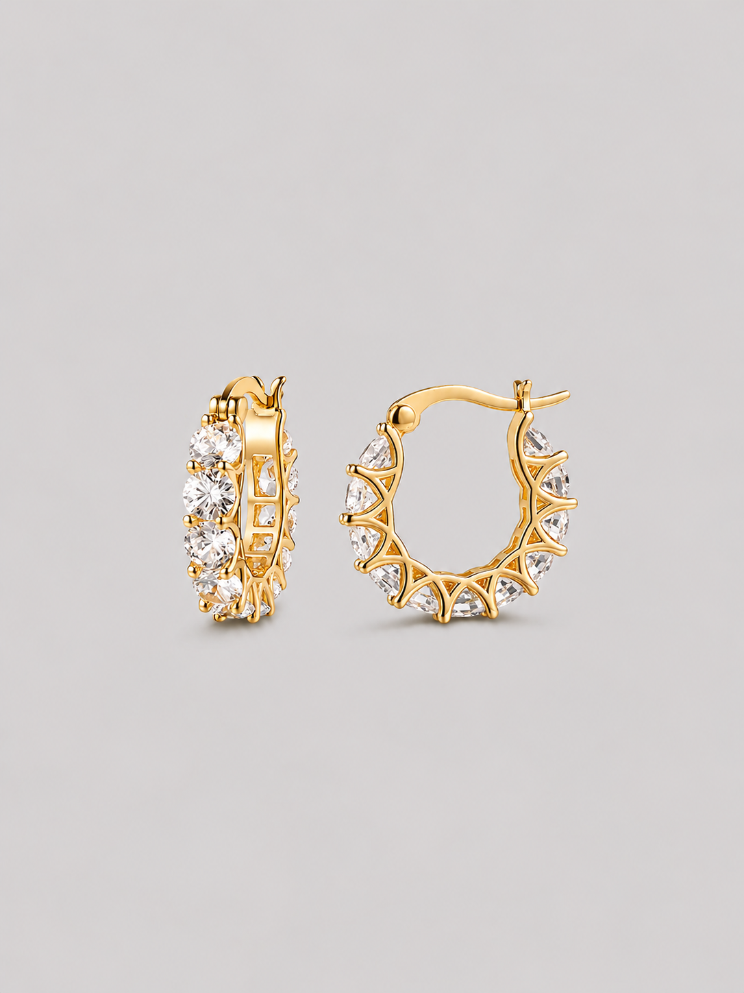 Diamond Sun Hoops