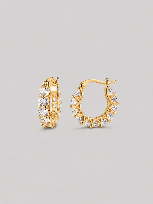 Diamond Sun Hoops