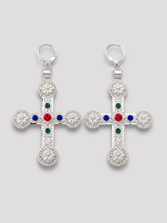 Trinity Cross Earrings