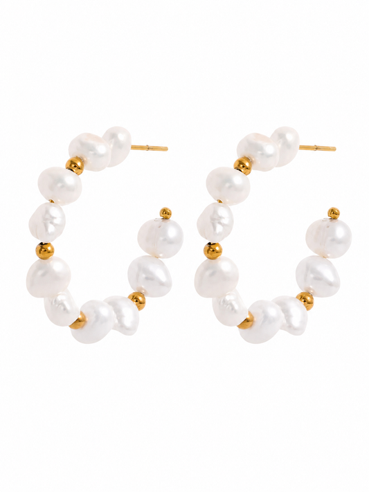 Cyndi Pearl Hoops