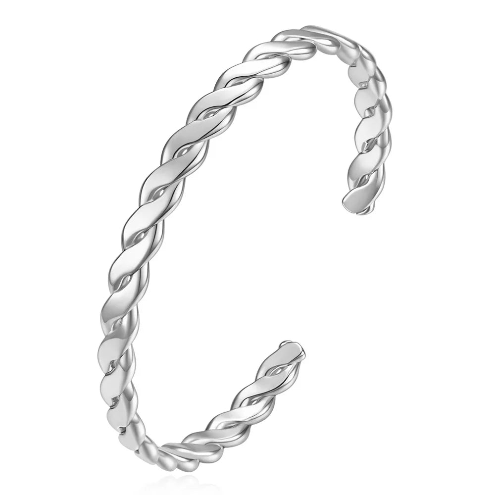LETAPI Stainless Steel Bamboo Cuff Bracelets Bangles for Woman Gold Color Wedding Female Luxury Jewelry Gifts