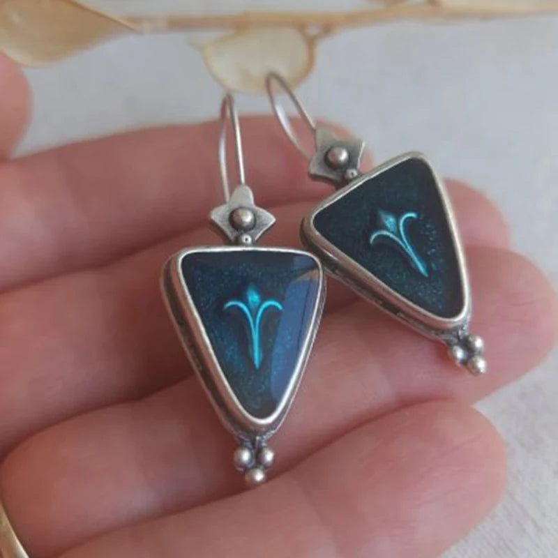 Violet Marble Earrings