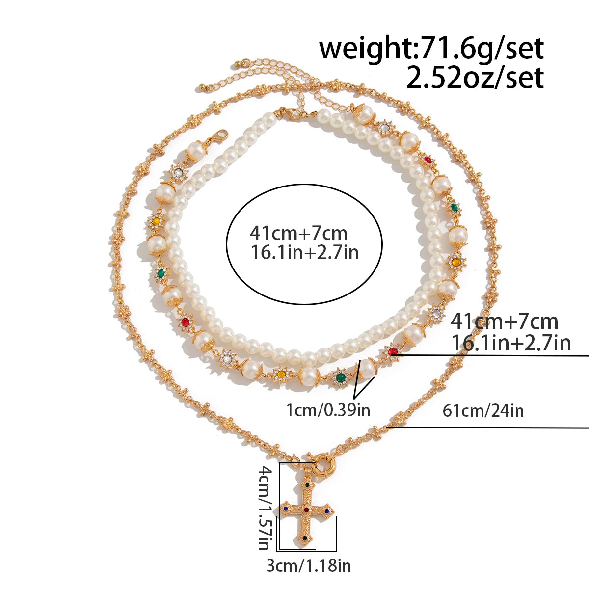 Pearl Cross Layered Set