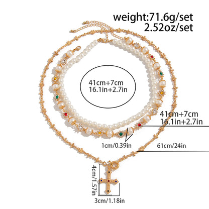 Pearl Cross Layered Set