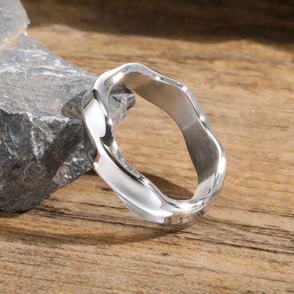 Vnox 2026 New Mobius Ring for Men Boys, Oxidized Twisted Stainless Steel Finger Band,Retro Endless Love Anniversary Gift for Him