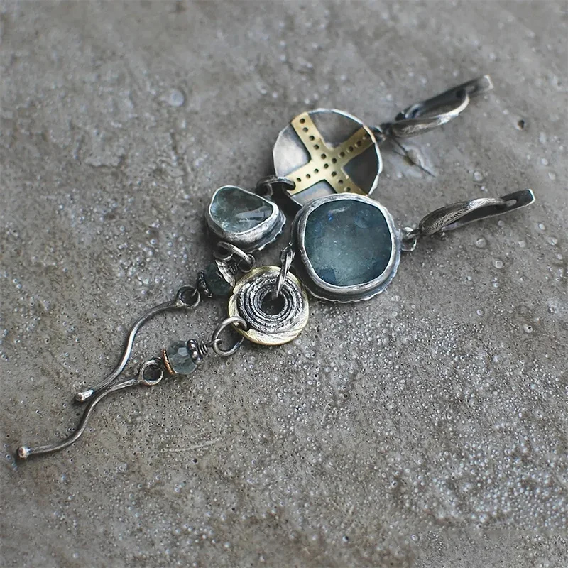 Violet Marble Earrings