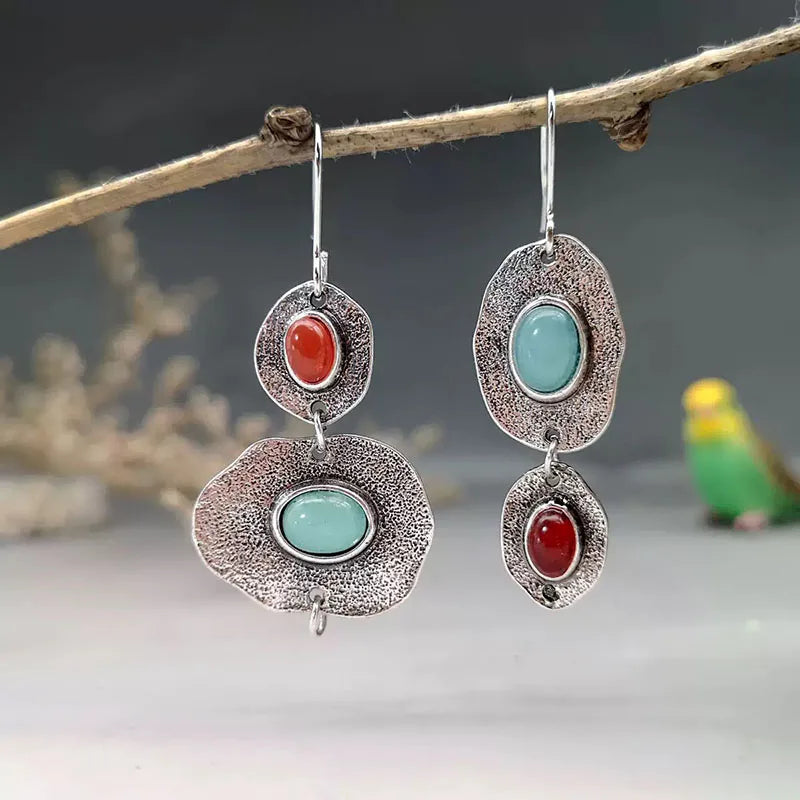 Violet Marble Earrings