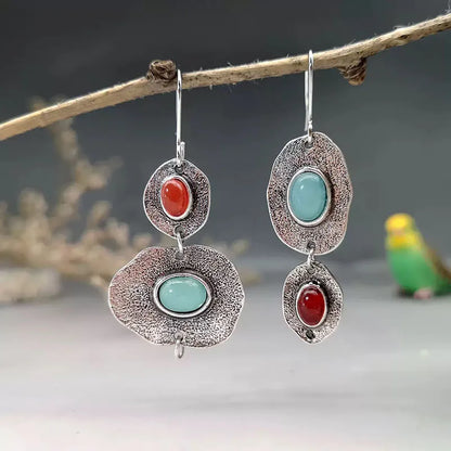 Violet Marble Earrings