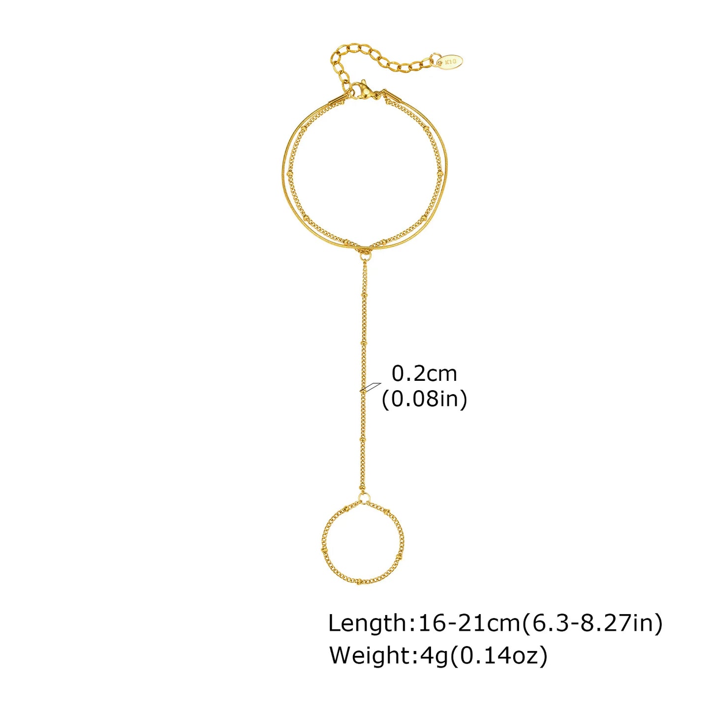 Golden Heart Handchain