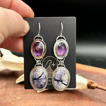 Violet Marble Earrings