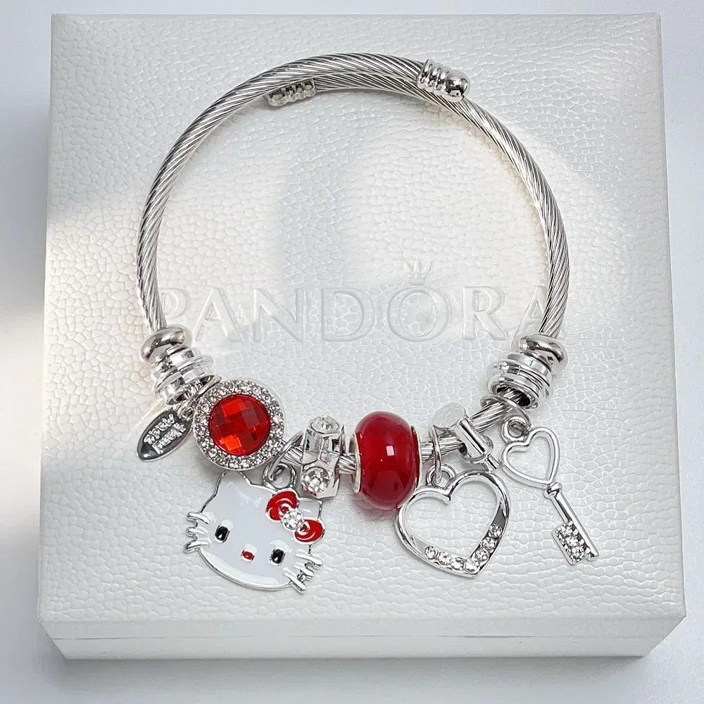 Pink Kitty Bracelet