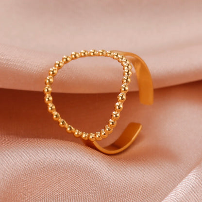 Skyrim Stainless Steel Women Rings Geometric Heart Aesthetic Adjustable Open Finger Ring Fashion Party Jewelry Gifts Wholesale