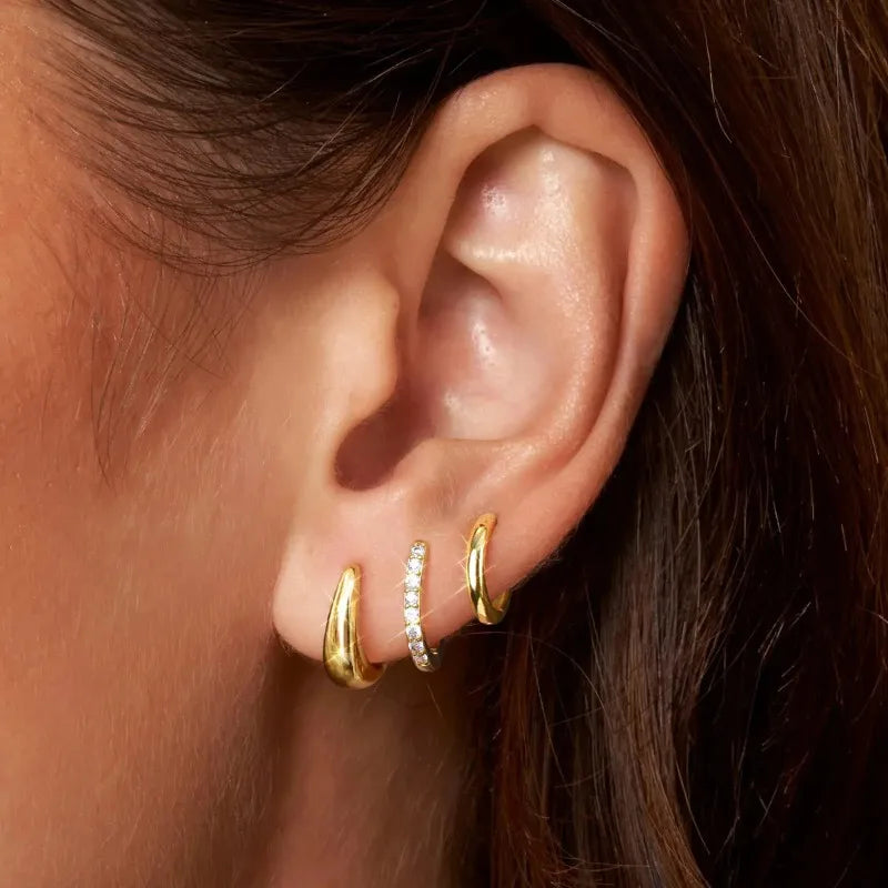 Silver Bubble Hoops