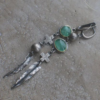 Violet Marble Earrings