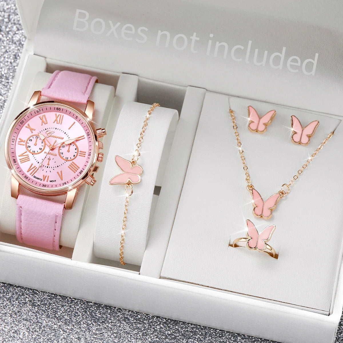 Blush Butterfly Watch Set