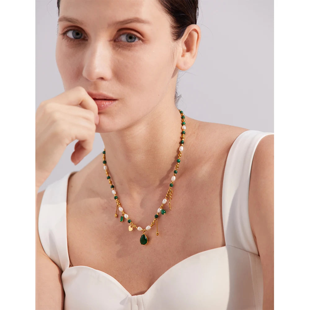Emerald Charm Necklace