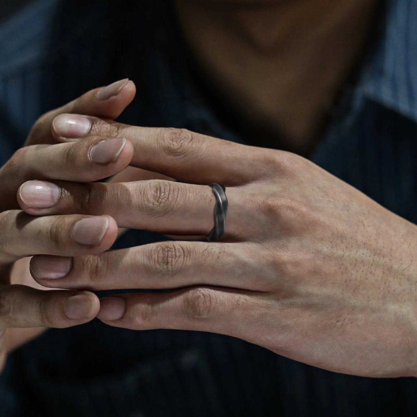 Vnox 2026 New Mobius Ring for Men Boys, Oxidized Twisted Stainless Steel Finger Band,Retro Endless Love Anniversary Gift for Him