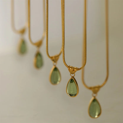 Emerald Drop Necklace