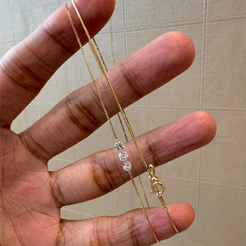 Triple Diamond Necklace