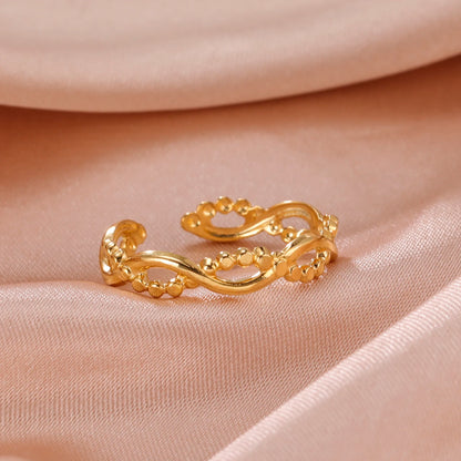 Skyrim Stainless Steel Women Rings Geometric Heart Aesthetic Adjustable Open Finger Ring Fashion Party Jewelry Gifts Wholesale
